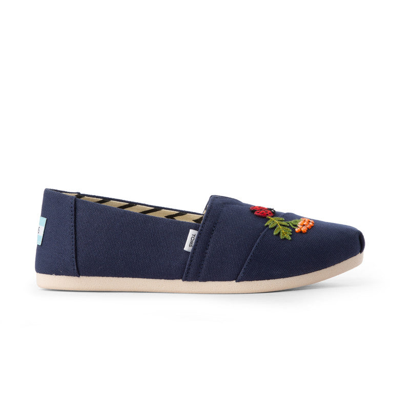 TOMS X Fizzy Goblet Zardozi Ladybird Navy Slip Ons-TOMS® India Official Site