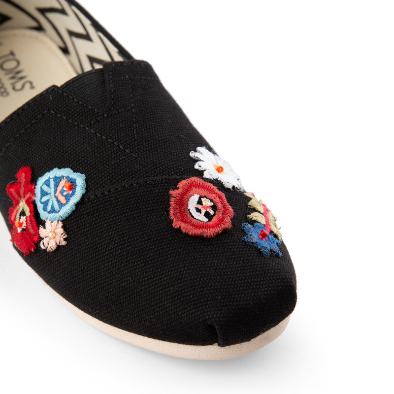 TOMS X Fizzy Goblet Resham Embroidered Midnight Garden Slip Ons-TOMS® India Official Site