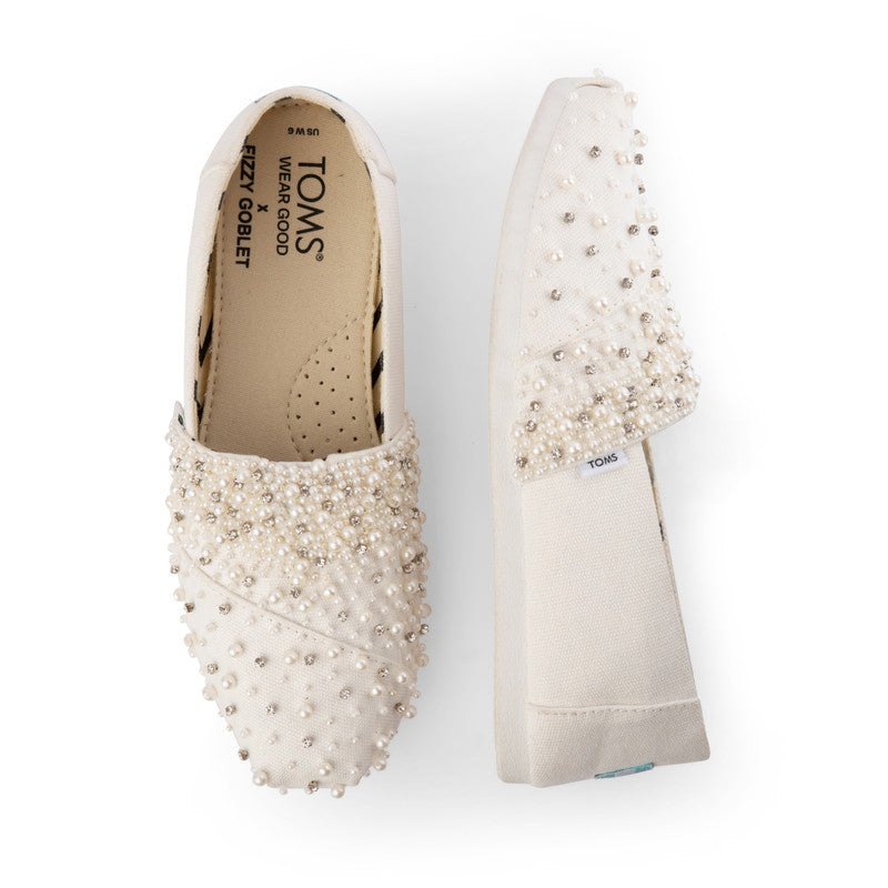 TOMS X Fizzy Goblet Pearl Love Slip Ons-TOMS® India Official Site