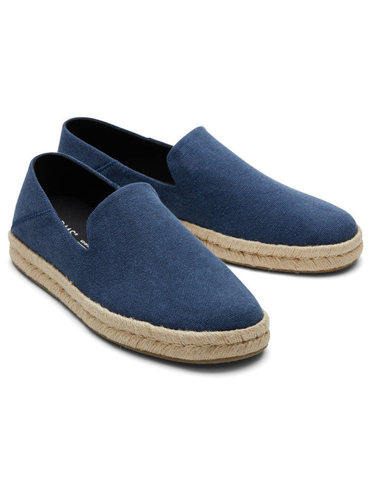 Santiago Jute-Wrapped Navy Loafers-TOMS® India Official Site