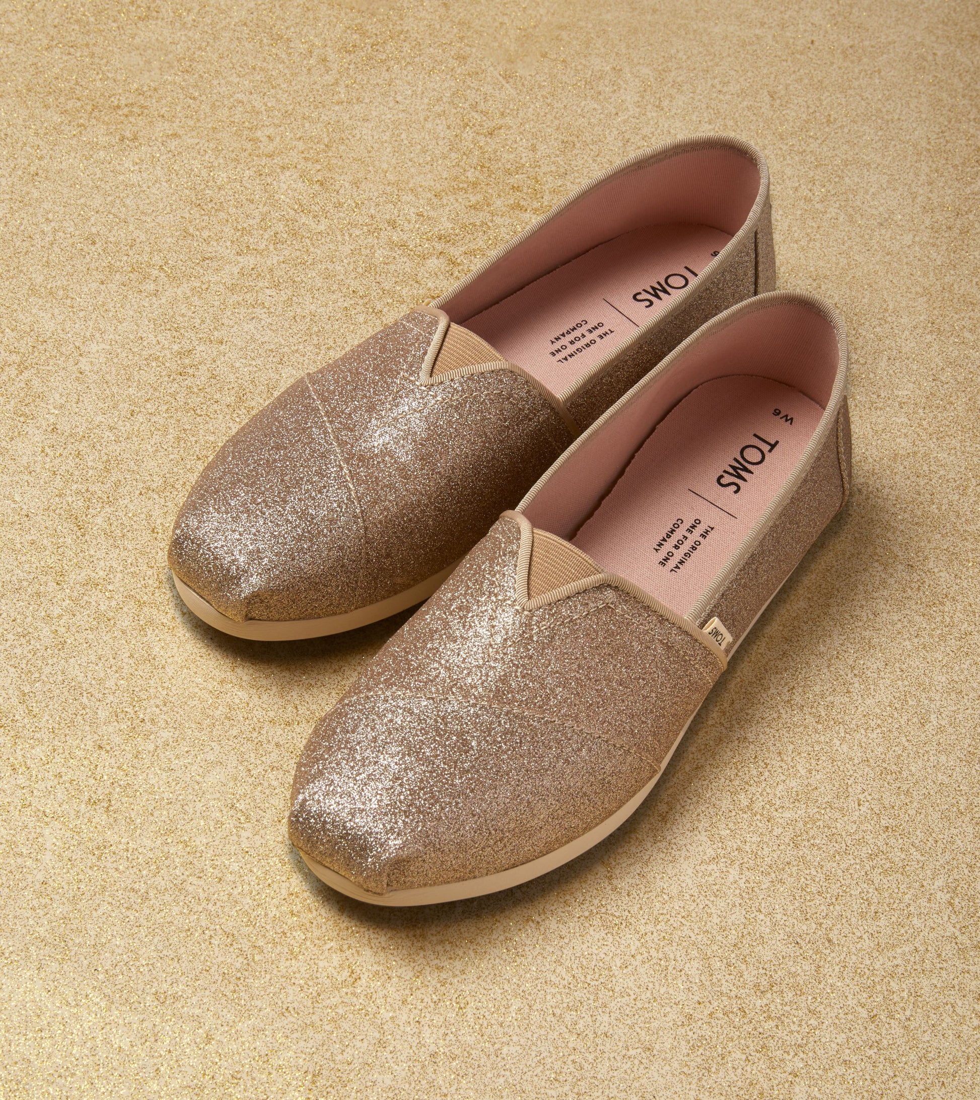 Broze Glimmer Slip Ons-TOMS® India Official Site