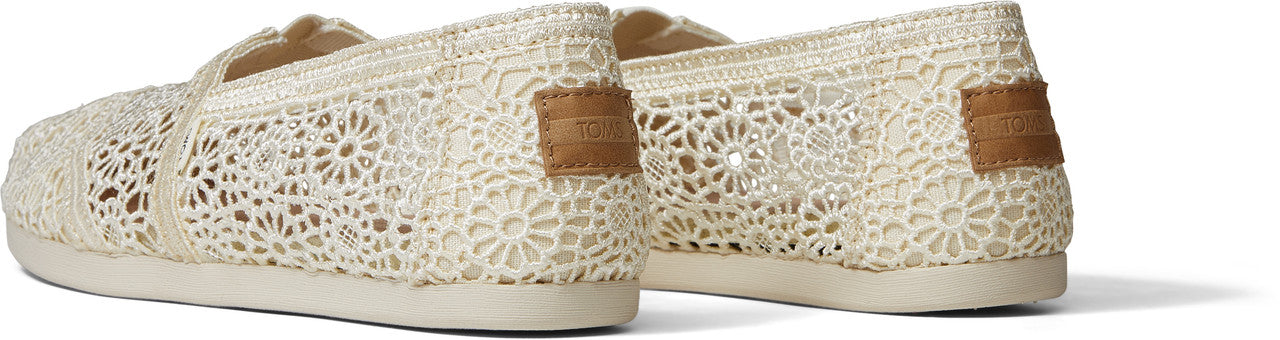 White Moroccan Crochet Slip ons-TOMS® India Official Site