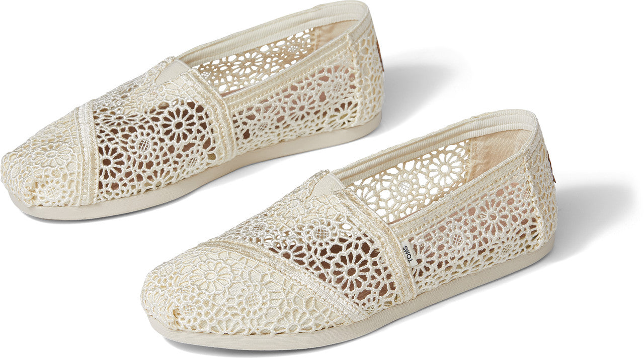 White Moroccan Crochet Slip ons-TOMS® India Official Site