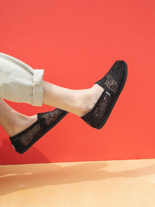 Black Moroccan Crochet Slip ons-TOMS® India Official Site