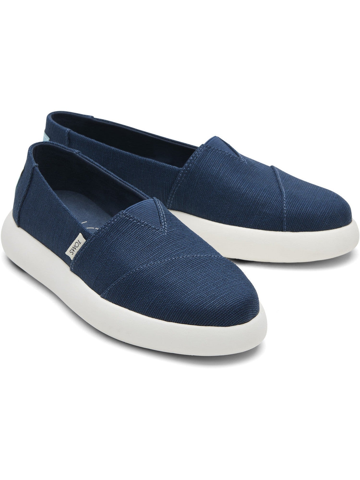 Alp Mallow Majolica Blue Heritage Canvas Slip Ons-TOMS® India Official Site