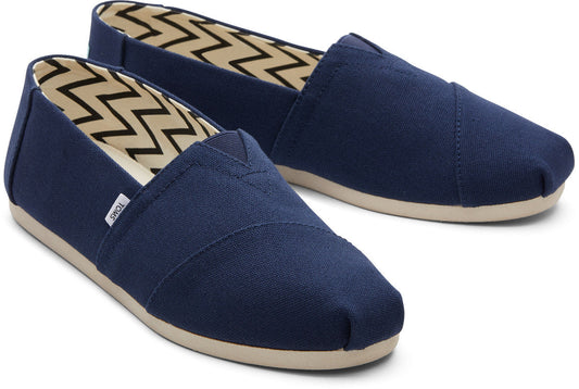 Organic Cotton Deep Navy Canvas Slip Ons-TOMS® India Official Site