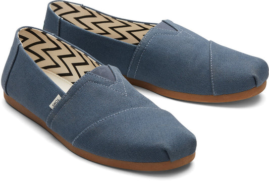 Canvas-Earthwise Deepy Blue Slip Ons-TOMS® India Official Site