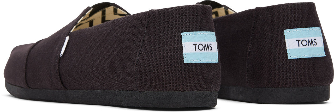 Organic Cotton Black/ Black Canvas Slip Ons-TOMS® India Official Site