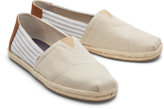Tan Stripe Sustainable Espadrilles-TOMS® India Official Site