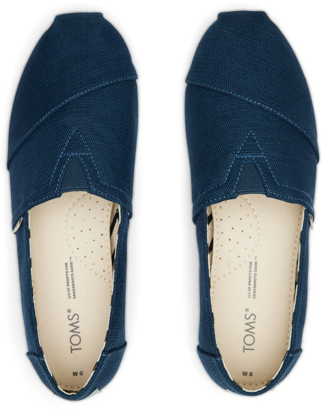 Organic Cotton Navy Canvas Slip Ons-TOMS® India Official Site