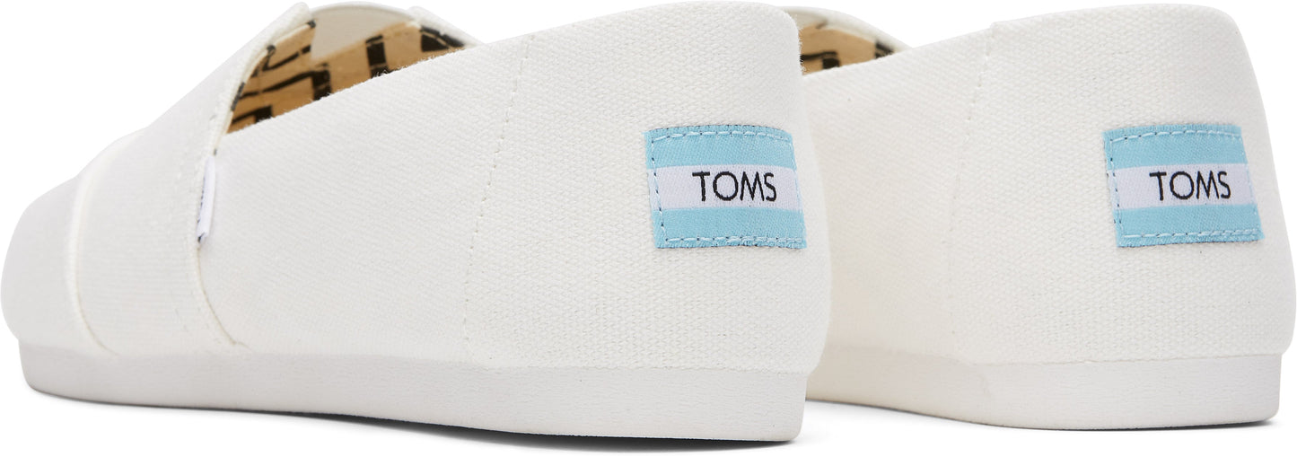 Organic Cotton Canvas White Slip Ons-TOMS® India Official Site