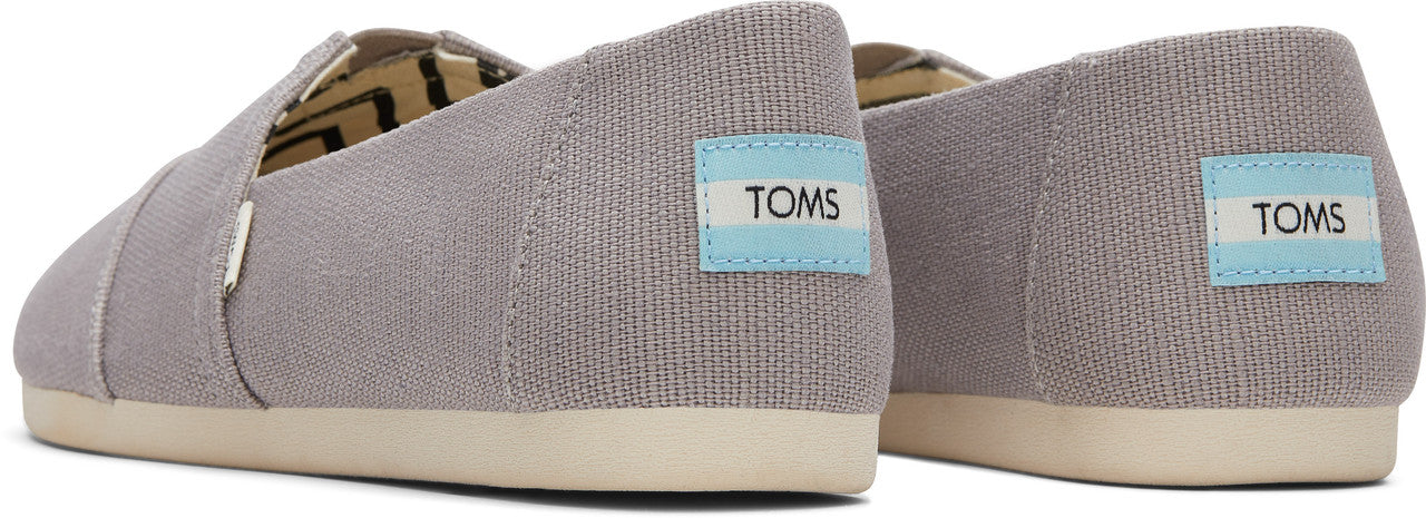 Iconic Alp Cotton Canvas Soft Grey Slip Ons-TOMS® India Official Site