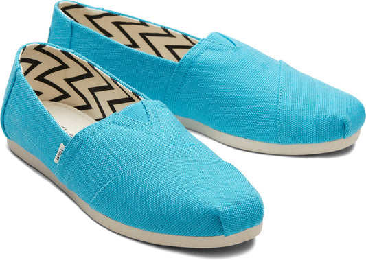 Iconic Alp Cotton Blue Canvas Slip Ons-TOMS® India Official Site