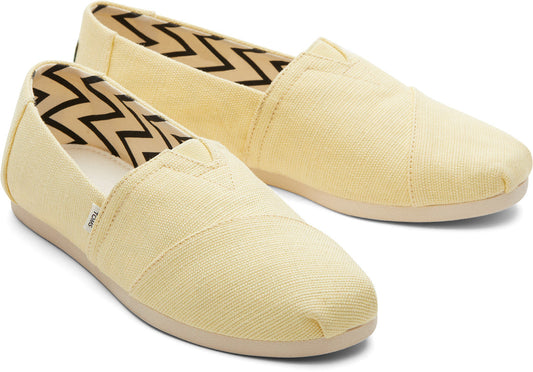 Iconic Alp Cotton Canvas Yellow Slip Ons-TOMS® India Official Site
