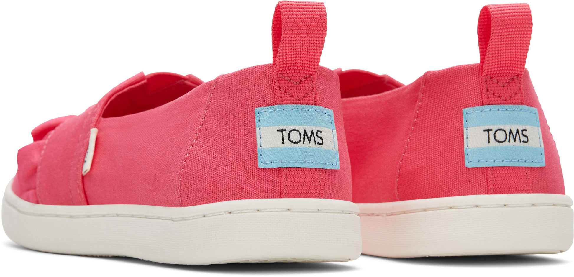 Alp Recycled Raspberry Canvas Ruffled Slip Ons-TOMS® India Official Site