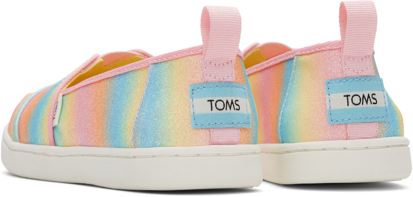 Alp Canvas Rainbow Glimmer Slip Ons-TOMS® India Official Site