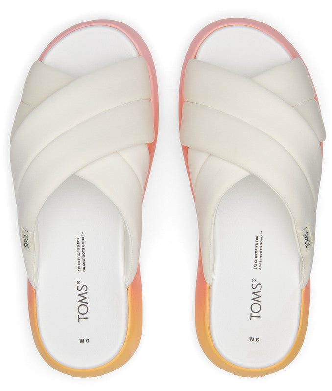 Mallow Crossover White Slides-TOMS® India Official Site