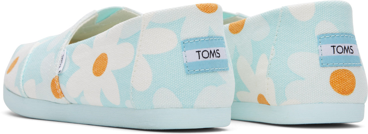 Floral Print Lightweight Blue Slip Ons-TOMS® India Official Site