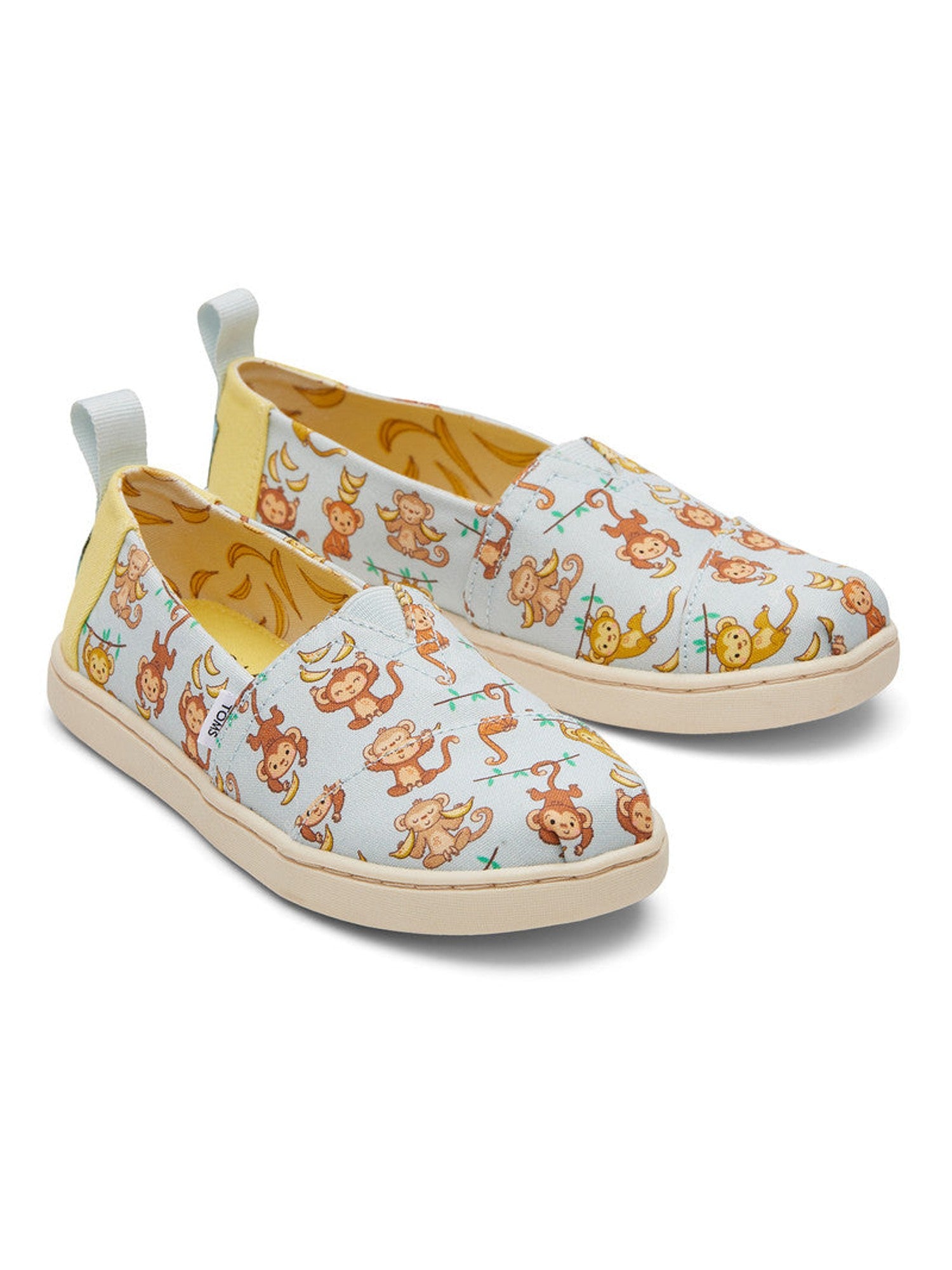 Alp Canvas Monkey Print Slip Ons-TOMS® India Official Site