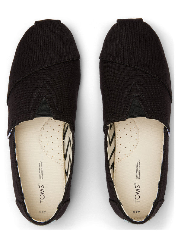 Recycled Cotton All Black Slip Ons-TOMS® India Official Site