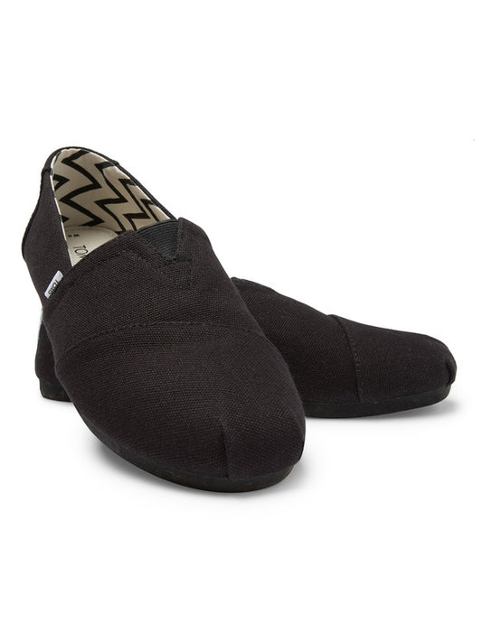 Recycled Cotton All Black Slip Ons-TOMS® India Official Site