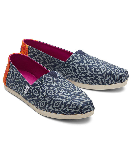 Ikat Print Canvas Slip Ons-TOMS® India Official Site