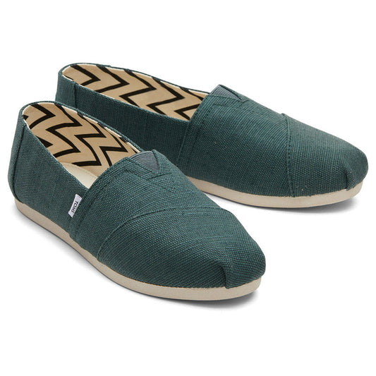 Canvas-Earthwise Deep Stormy Green Slip Ons-TOMS® India Official Site