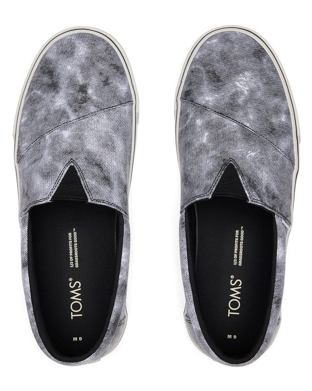 Fenix Distressed Black Canvas Slip Ons-TOMS® India Official Site