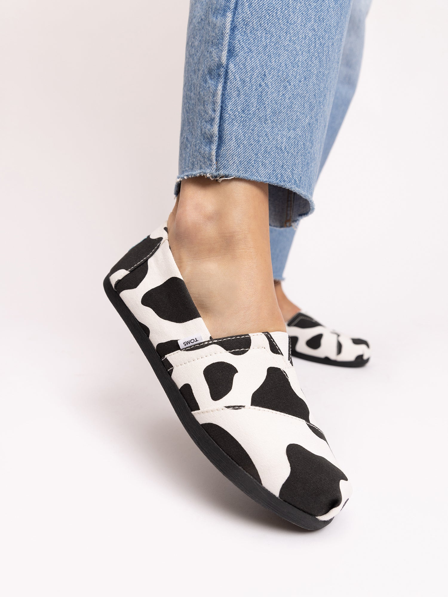 Black Abstract Print Lightweight Slip Ons-TOMS® India Official Site
