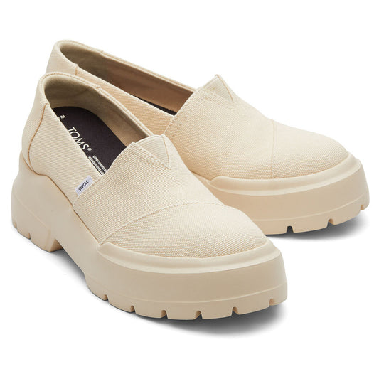 Combat Low Beige Platform Loafers-TOMS® India Official Site