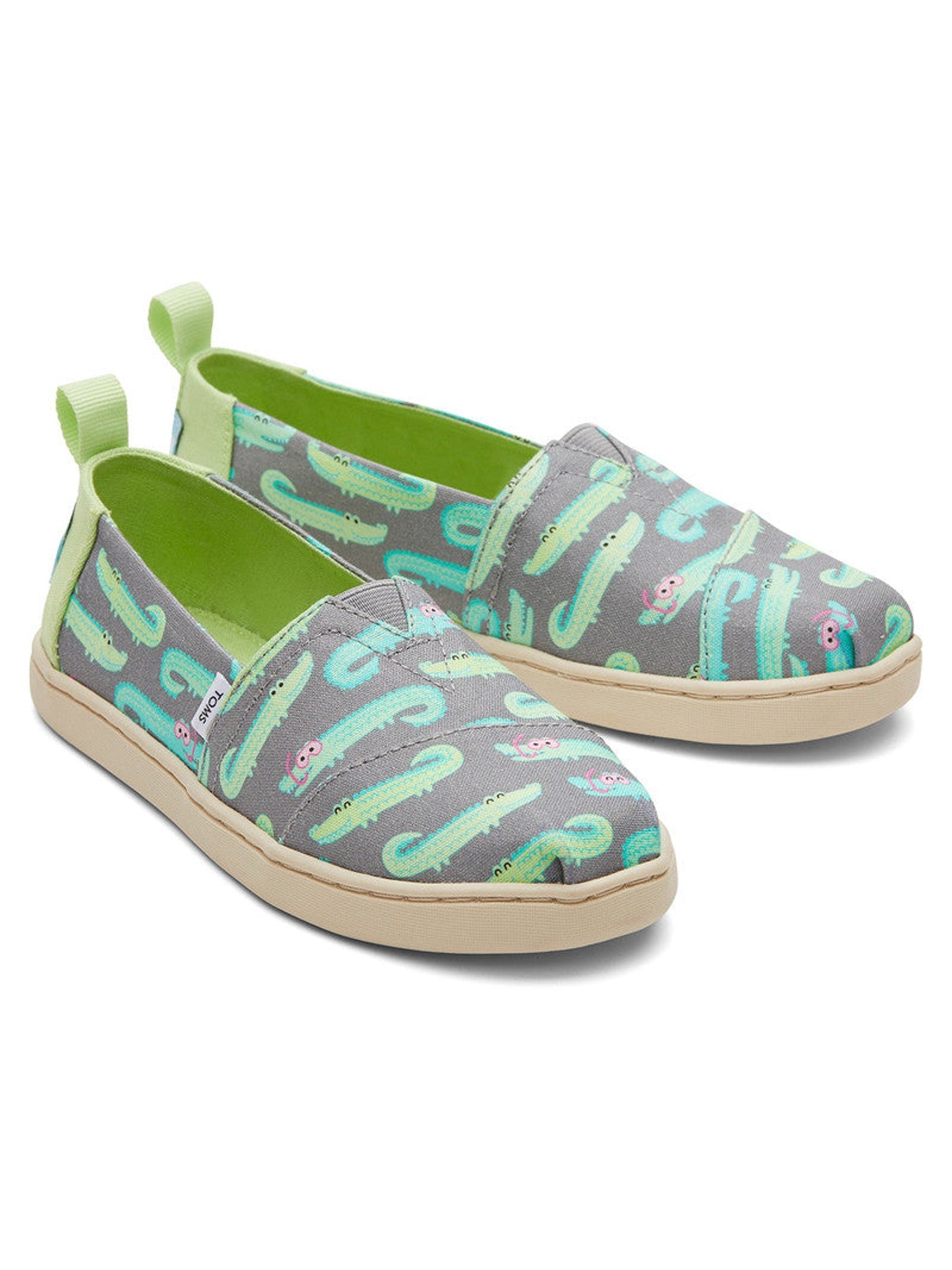 Alp Canvas Crocodile Print Slip Ons-TOMS® India Official Site