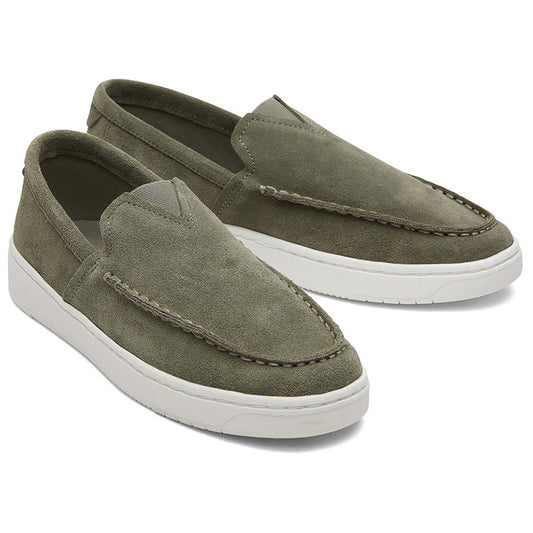 Trvl Lite Suede Leather Grey Loafers-TOMS® India Official Site