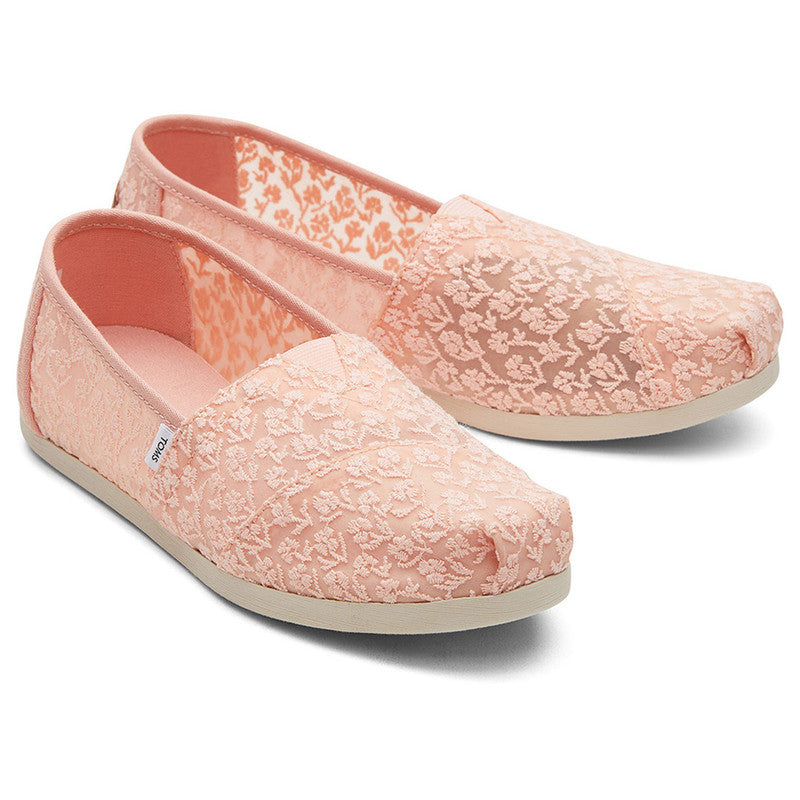 Peach Lace Slip ons-TOMS® India Official Site