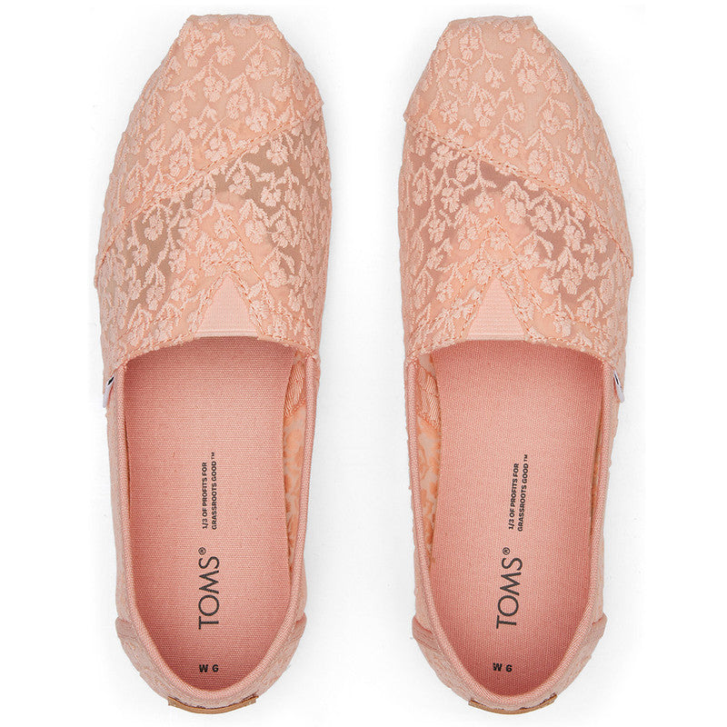 Peach Lace Slip ons-TOMS® India Official Site