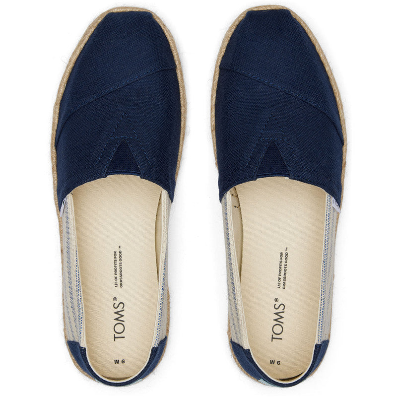 Navy Stripe Sustainable Espadrilles – TOMS® India Official Site