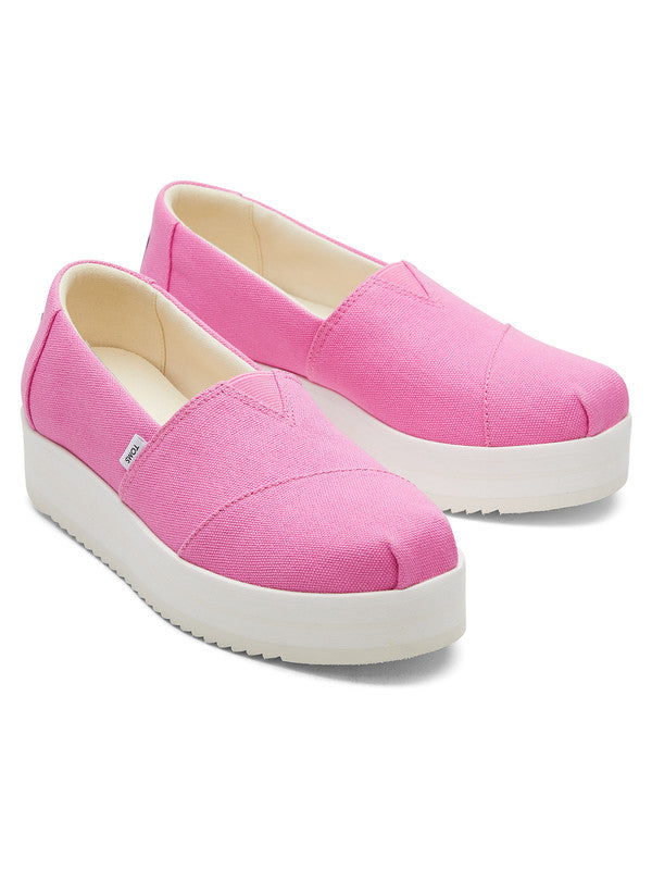 Canvas Platform Pink Shoes-TOMS® India Official Site