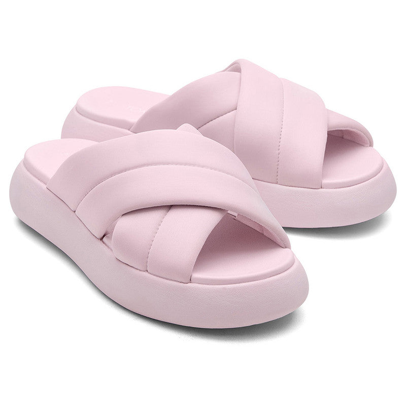 Crossover platform slider outlet slippers