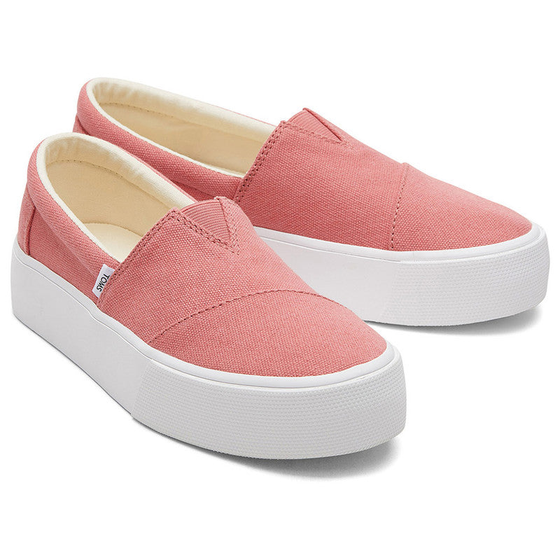 Pink canvas cheap slip on shoes