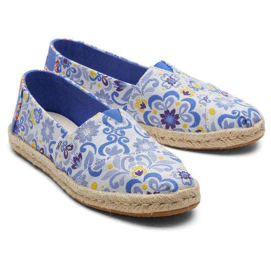 Blue Floral Design Espadrilles-TOMS® India Official Site