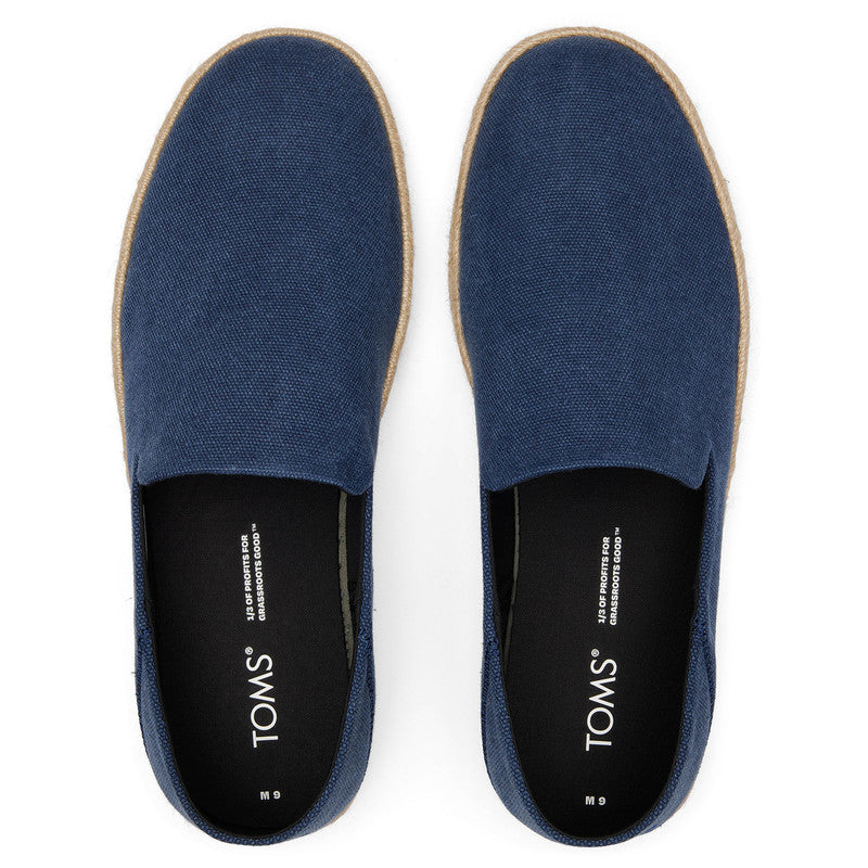 Santiago Jute-Wrapped Navy Loafers-TOMS® India Official Site