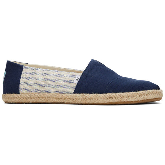 Soft Navy Stripe Sustainable Espadrilles-TOMS® India Official Site