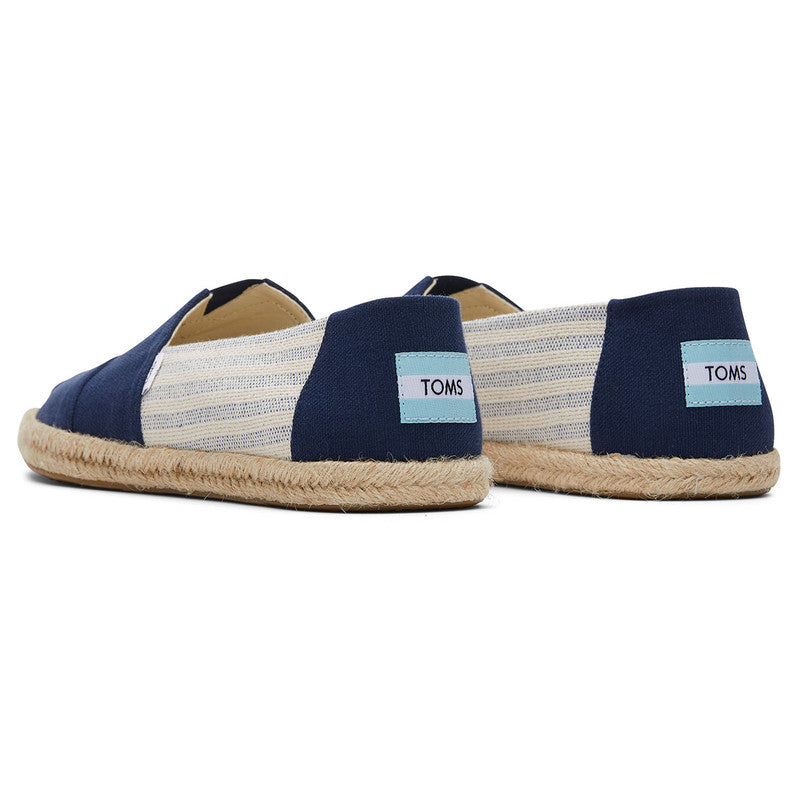Soft Navy Stripe Sustainable Espadrilles-TOMS® India Official Site