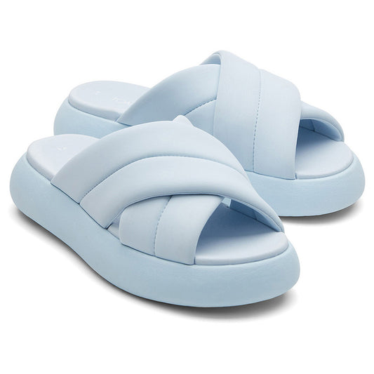 Mallow Crossover Blue Slides-TOMS® India Official Site