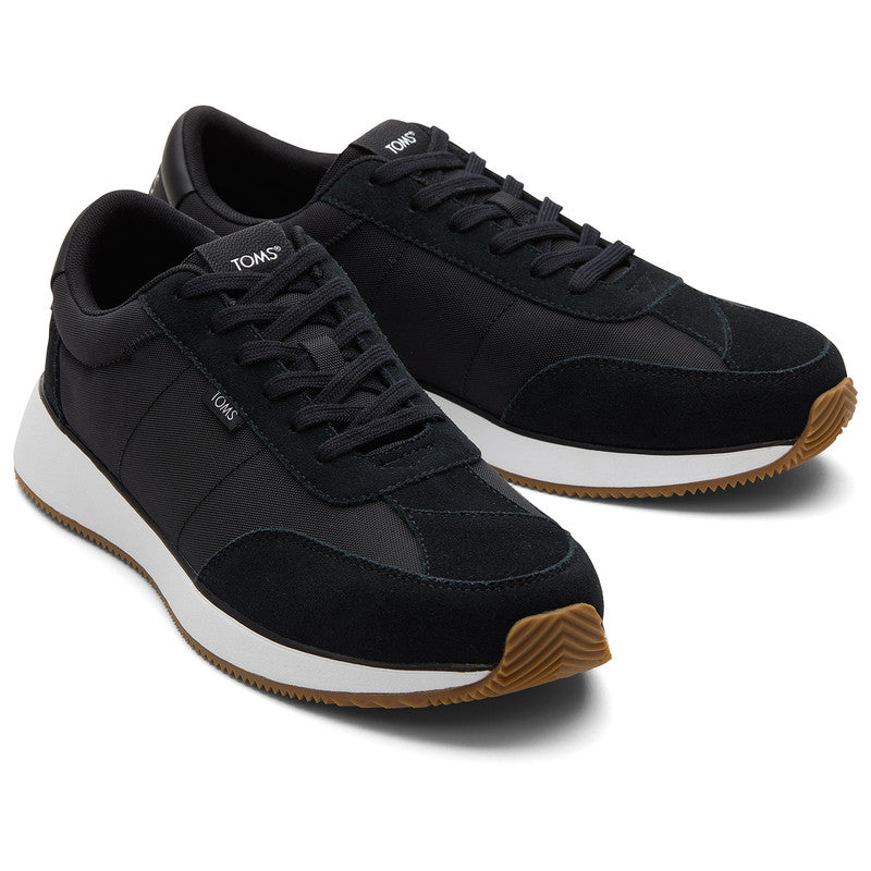Wyndon Black Suede Jogger Sneakers-TOMS® India Official Site