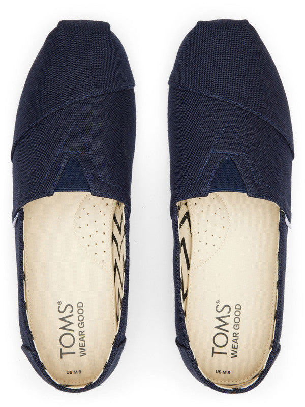 Heritage Canvas Navy Slip Ons-TOMS® India Official Site