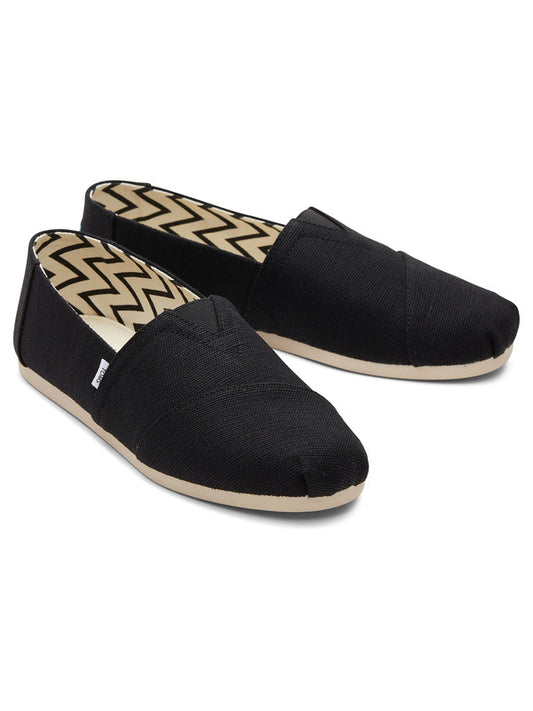 Heritage Canvas Black Slip Ons-TOMS® India Official Site