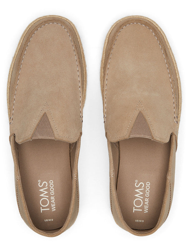Alonso Loafers Taupe Suede Espadrilles-TOMS® India Official Site