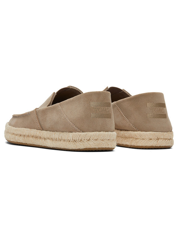Alonso Loafers Taupe Suede Espadrilles-TOMS® India Official Site