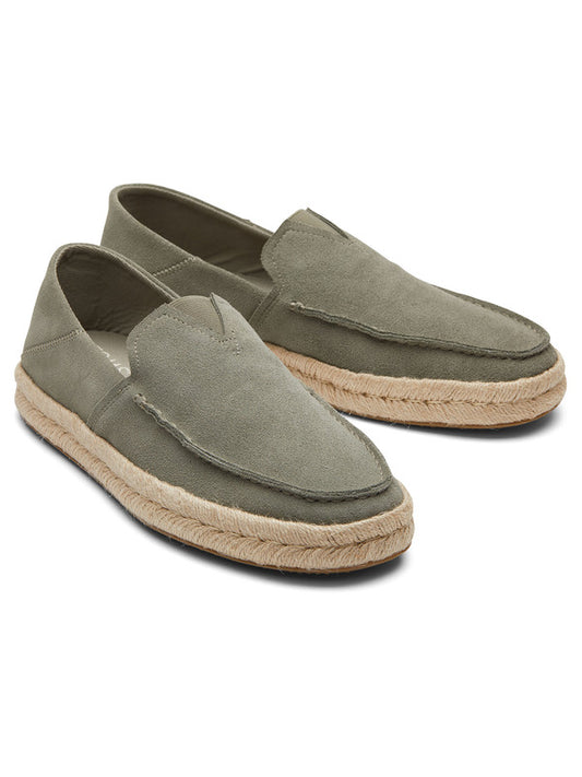 Alonso Loafers Olive Suede Espadrilles-TOMS® India Official Site