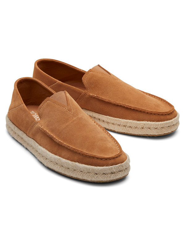 Alonso Loafers Tan Suede Espadrilles-TOMS® India Official Site